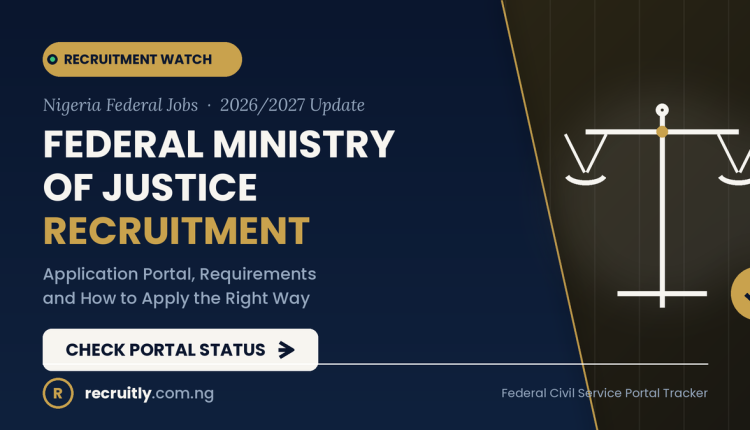 Federal Ministry of Justice Recruitment 2026/2027 – Application Portal, Requirements, and How to Apply