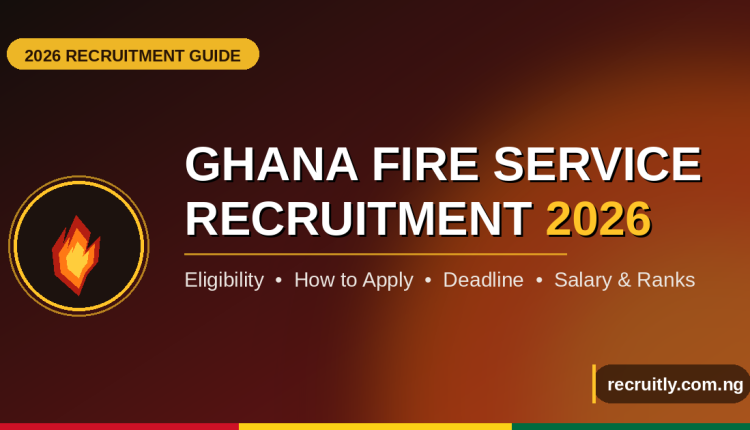 Ghana Fire Service Recruitment 2026: Requirements, Application Steps, and Deadline