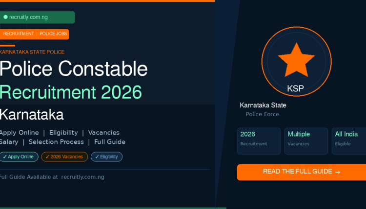 Police Constable Recruitment 2026 Karnataka: Apply Online, Eligibility, Vacancies & Complete Guide