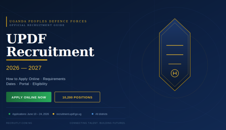 UPDF Recruitment 2026 to 2027: How to Apply Online, Requirements and Everything You Need to Know